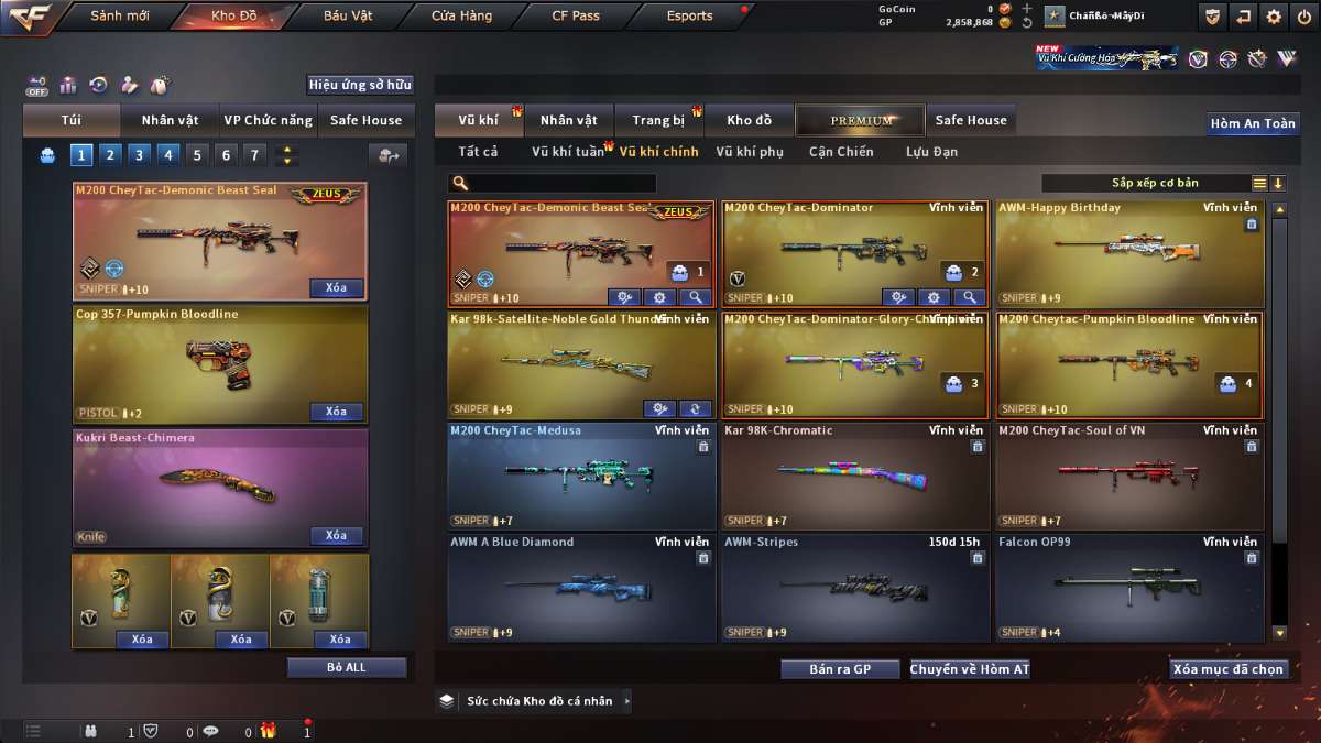 shop acc cf uy tin gia re